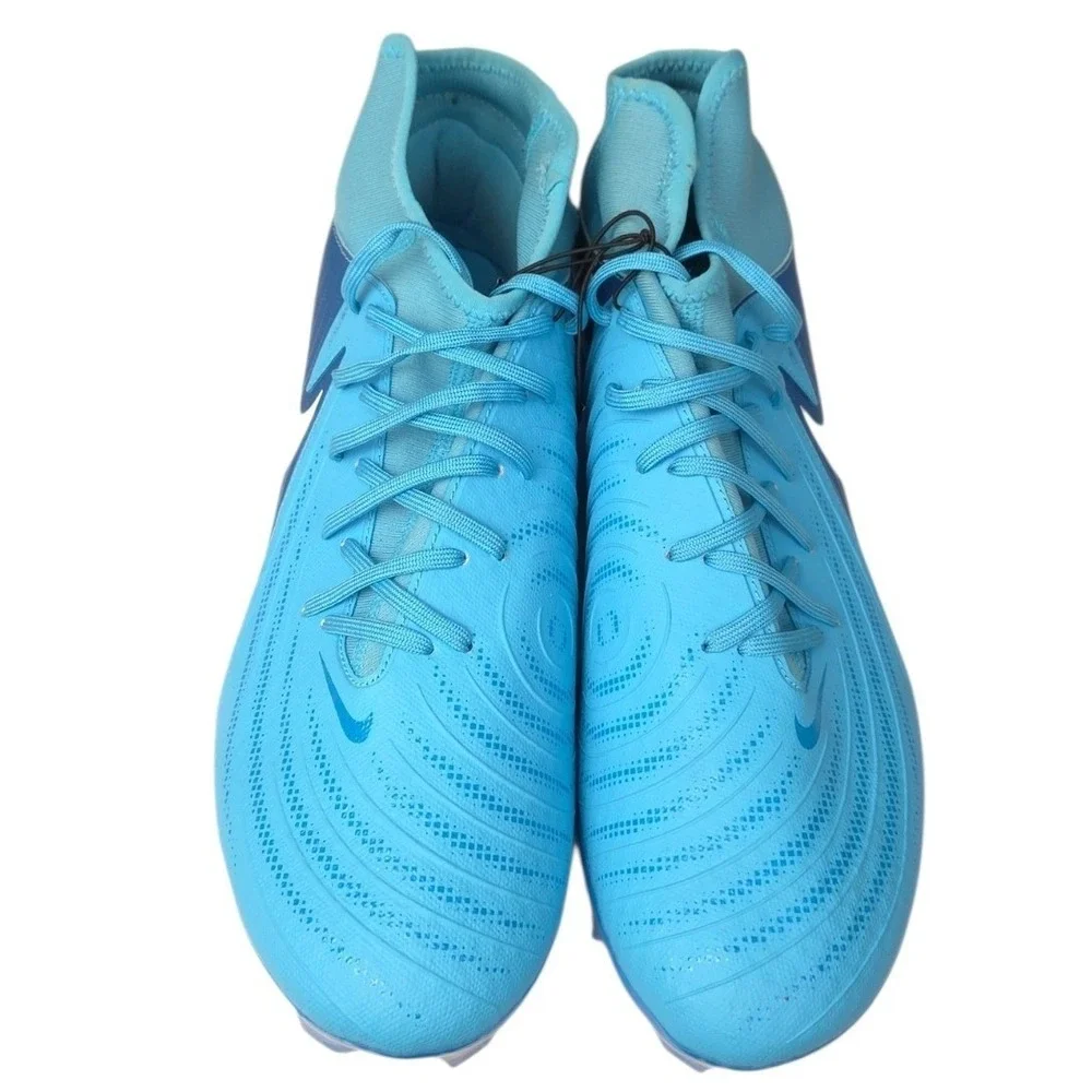 Nike Phantom Luna 2 Academy FG MG Soccer Cleats Mens 11.5 Blue Fury High Top NEW